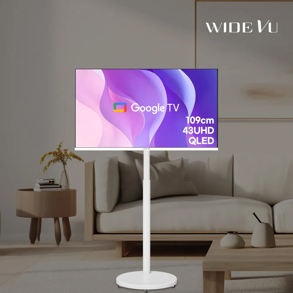 와이드무빙뷰 화이트에디션 삼탠바이미V3 셋트 QLED 109cm(43인치) UHD 4K 스마트 이동식 TV 중소바이미