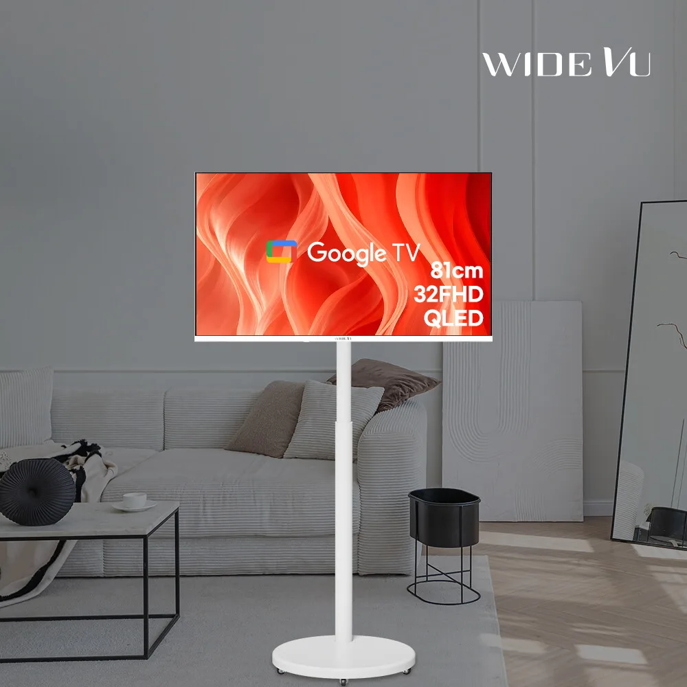 와이드무빙뷰 화이트에디션 삼탠바이미V3 셋트 QLED 81cm(32인치) FHD 스마트 이동식 TV 중소바이미