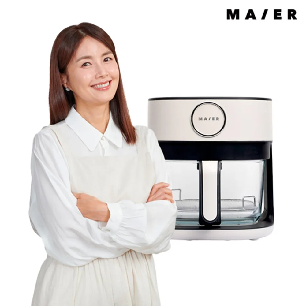 [마이어] 대용량 글라스 에어프라이어 5.2L (GY-2401) / 고구마 생선 삼결살 신애라 투명 유리