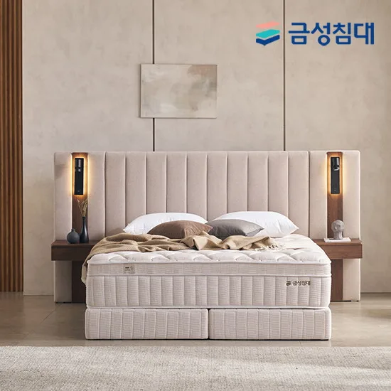 [금성침대] 루미에르 호텔형 침대 프레임+매트리스+패널1 라지킹LK