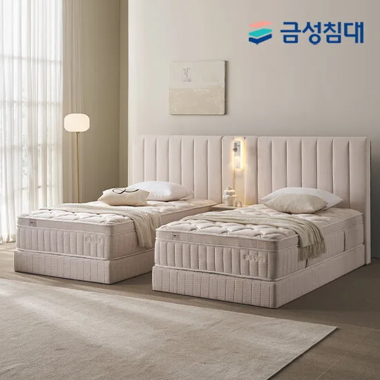 [금성침대] 루미에르 호텔형 침대 프레임+매트리스+패널1 트윈TW