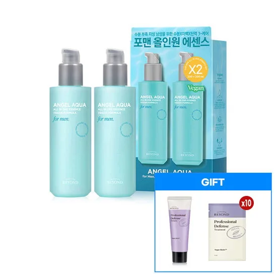 비욘드 엔젤아쿠아 포맨 올인원 에센스 200ml 더블 기획 + 프로디펜스 샴푸100ml + 트리트먼트 5ml*10