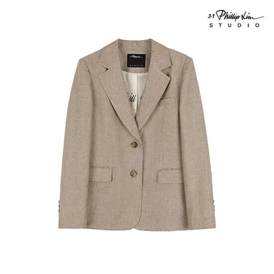 25SS Premium 메탈릭 프렌치 린넨 블렌디드 자켓