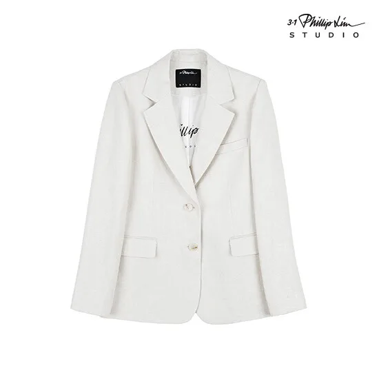 25SS Premium 메탈릭 프렌치 린넨 블렌디드 자켓
