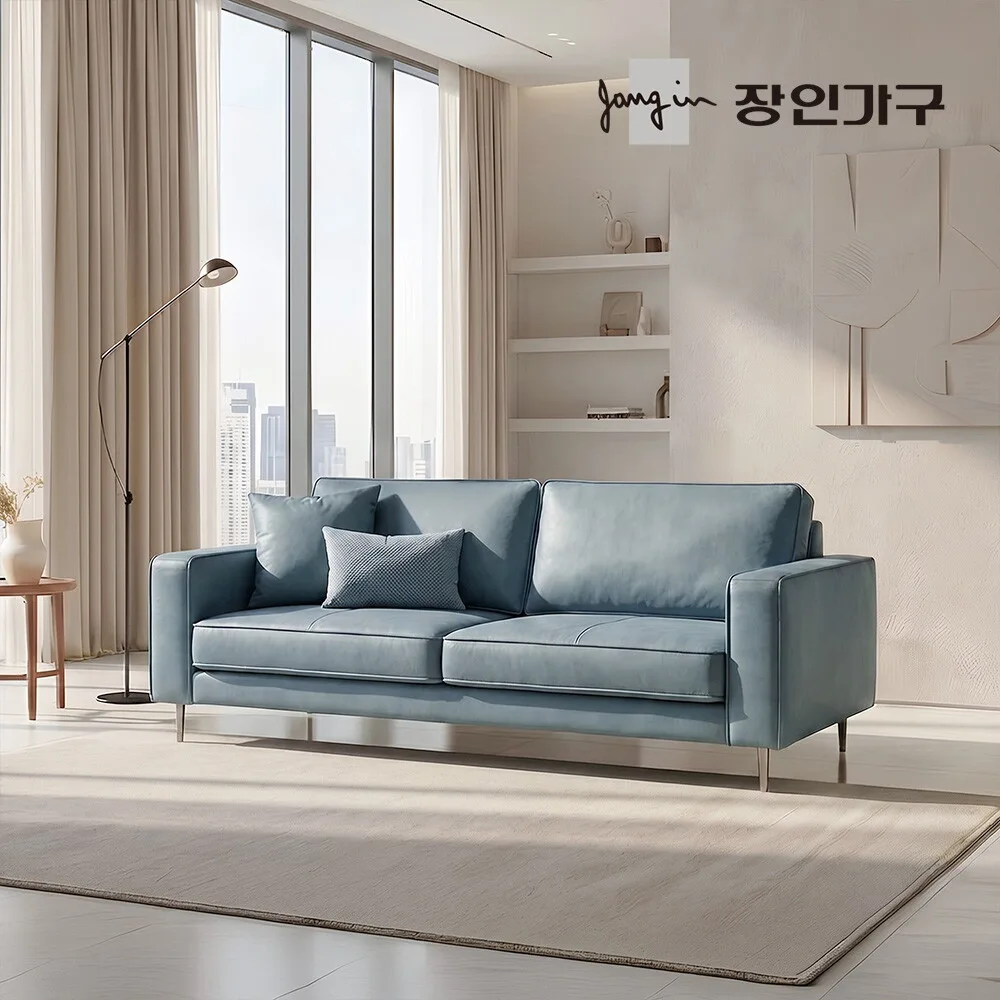 (착불) [장인가구 비밀특가] 데이먼스 3인용 천연면피 가죽소파 (착불)